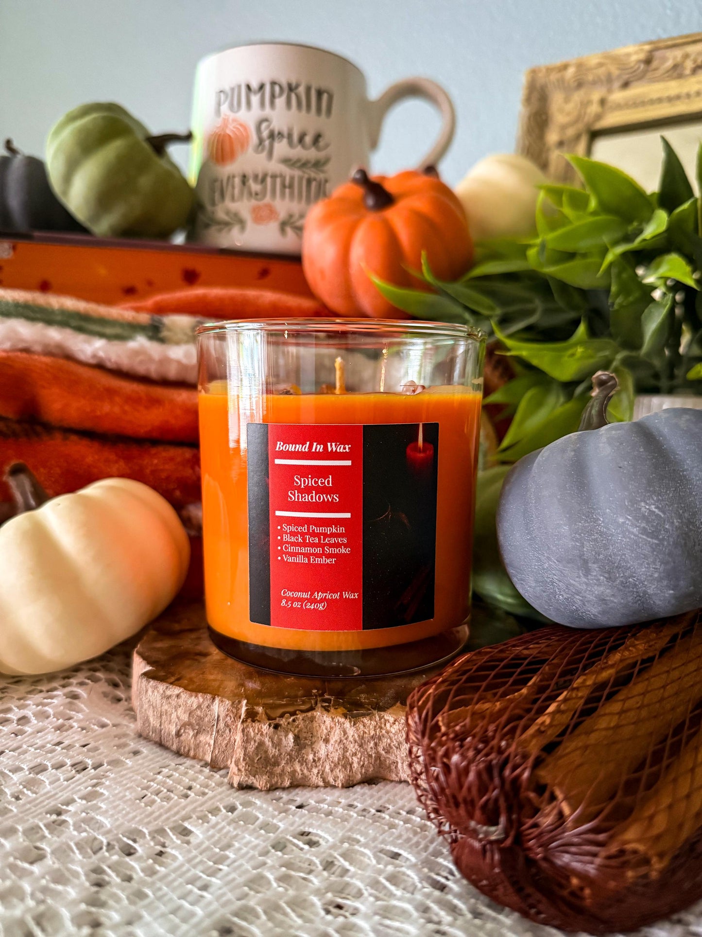 Spiced Pumpkin Candle: Black Tea, Cinnamon Smoke & Vanilla Ember